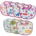 Vicloon Baby Bandana Dribble Bibs Drool Bibs 7pcs Baby Bandana Bibs Baby Teething Bibs Soft and Absorbent Infant Bibs for Baby Boys and Girls Unisex Bibs Pink-white