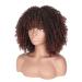 14-Inch Porsmeer Curly Afro Wig for Women | Fluffy Kinky Curly Bob in Dark Brown & Auburn | Volume Hair Wig for Black Women - Buy Online on GoSupps.com