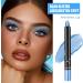  EONFAVE Blue glitter eyeshadow pencil waterproof and long-lasting pearly cream pencil highly pigmented eyeliner for crease-free eyes metallic makeup pencil - Buy Online on GoSupps.com