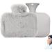 Heat Bottle with Soft Cover - 1500ml Hot Water Bag | Fleece Handbag for Cramps | Removable Bed Warmer - Kot-au - Buy Online on GoSupps.com