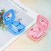 Leikedun Contact Lenses Case with Mirror Portable & Hygienic Lens Holder for Travel - Pink & Blue Shell Design - Buy Online on GoSupps.com