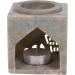 GURU Indian Fragrance Lamp - Essential Oil Diffuser & Tealight Holder | Cream White Bacon Stone Cube Elephant | 7.5x7.5x7.5 cm | Perfect for Aromatherapy & Home Fragrance - Buy Online on GoSupps.com