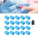 Nail art grinding cap grinding caps grinding sleeve nail grinding head nail drill polishing grinding grinding tapes set manicure pedicure tool for the salon at home (16 x 25 mm) (blue)