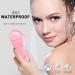 Silicone Face Scrubber Exfoliator | Rechargeable Sonic Facial Cleansing Brush with LCD Screen for Men & Women - Deep Cleansing & Exfoliating in Pink - Buy Online on GoSupps.com