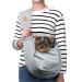 Tomka's dog carrier bag for Dog Carrier Sling with classic bag and snap lock for dogs and cats up to 4.5 kg can also be used as a purse.Gray M - Adjustable Strap