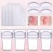 Makartt 12pcs Nail Stamper Kit inclod 4pcs Nail Art Stamper 4pcs Silicone Nail Stamper Head and 4pcs Nail Scrapers 12pcs Clear French Nail Stamper for DIY Nail Polish Decor Nail Tools