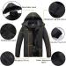 FTIMILD Men's Ski Jacket - Waterproof, Warm Winter Mountain Windbreaker with Hood, Black N02, X-Large - Buy Online on GoSupps.com