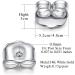 LUCKMORA 14K White Gold Earring Backs | 0.15g AU585 Butterfly Replacements for Studs | Hypoallergenic Pierced Secure Design - Buy Online on GoSupps.com
