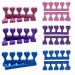 Toe Separator 12PCS Sponge Toe & Finger Separators for Nail Varnish Toe Dividers/Spacer for Nail Art Pedicure Manicure Nail Accessories Pink Blue Purple