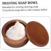 Premium Wooden Shaving Soap Bowl with Lid | 4.5 x 2.2 Inch | Easy Peel for Men | International Shipping - Buy Online on GoSupps.com