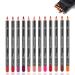 Lip Liner Pencil Set - 12 Assorted Colors Matte Waterproof Lip Liner Pen Natural Long Lasting Smooth Lipstick Pen Lip Contour Shaping Cosmetic Tool for Women Girls Versatile Make Up Lipliners