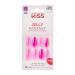 KISS Jelly Fantasy On-Trend Translucent Sculpted Nails  Long  Coffin   Jelly Baby   Durable  Easy To Apply  Includes Pink Gel Nail Glue  Mini Nail File  Manicure Stick & 28 Fake Nails 1 Count (Pack of 1)