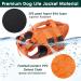 Kuoser Adjustable Ripstop Dog Lifeguard Vest for Small & Large Dogs - High Floating Capacity Pet Swimming Suits in XL Orange - Buy Online on GoSupps.com