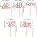 40 Pieces Rose Gold Glitter 40th Birthday Cupcake Toppers | Perfect for Teen Party Decorations - Buy Online on GoSupps.com