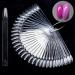 Medium Oval Nail Art Practice Tips BORNBYME 100pcs Clear Nail Polish Swatch Sticks Tips Nail Sample Sticks for Gel Nail Polish Color Display