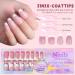  Aublinto Nails French Press on Nails Long False Nails Ballerina Acrylic Manicure Decoration Coffin Acrylic Gel Nails DIY Nail Art for Women Girls - Buy Online on GoSupps.com