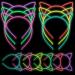 Suyegirl 6 Pcs Glow Dark Headbands Women for Party  Cat Ear Headbands For Girls  Halloween Hair Accessories for Women Hair Hoop Tiara for Party Cosplay Multi-colored-1