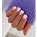24 Pcs Ombre Short Square Press on Nails with Glue - Pink White False Nails for Women - Buy Online on GoSupps.com