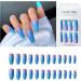 Press on Nails Professinal False Nail Kit -3D French Long Press on Nails Glossy Fake Nails Full Cover Ballerina Nails Tips for Women and Girls Gift (Color : G) - Buy Online on GoSupps.com