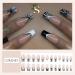 Halloween Long Square Fake Nails - Black & White Spider Web Design - Press on & Glue on French Tip Nails - 24 Pcs | Cute Halloween Artificial Nails for Women - Buy Online on GoSupps.com