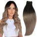 Runatur treats extensions real hair balayage brown blonde 35 cm human hair 70g real hair dressing for sewing balayage brown ombre blond br.