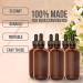 12 Pack 4 oz Amber Essential Oil Dropper Bottles with Glass Dropper and Stainless Steel Funnel for Aromatherapy - Refillable and Empty Boston Round Bottles - Buy Online on GoSupps.com