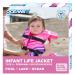 Oceans 7 Us Coast Guard Approved, Child Life Jacket Vest, Type III Vest, PFD, Personal Flotation Device Pink/Berry  Infant Life Jacket