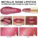 OULAC Pink Metallic Shine Lipstick - Baby Pink Glitter, Long-Lasting & Hydrating Vegan Lip Color - Cosmopolis (01) - Buy Online on GoSupps.com