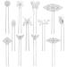 inSowni 12 Pack Silver Gold Metal Decorative Chinese Vintage Hair Sticks Pins Chopsticks Retro Hair Forks Hairpins Hair Bun Updo Holders Accessories for Women Girls (12 Pack Silver)