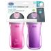 Chicco Insulated Straw Sippy Cup 9oz Dream Pink/Purple 12m+ (2pk) - Buy Online on GoSupps.com