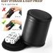 PU Leather Dice Cup with Lid and Felt-Lined Shaker - Set of 6 Dice Included for Yahtzee and Farkle Board Games - Buy Online on GoSupps.com