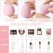 6-Piece Makeup Sponge Blender Set with Holder and Powder Puff - Multi-Colored Sponges for Cream, Liquid, and Powder Makeup - Buy Online on GoSupps.com
