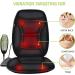 Rilextec Vibration Back Massager with Heat & Memory Foam | 6 Motors Massage Chair Pad for Back Pain Relief | Heating Therapy | Dark Black - Buy Online on GoSupps.com