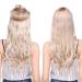 Silk-Co Hair Extensions with Rubber Band - 60cm Blonde Synthetic Hair Smooth & Invisible Cord for Natural Look - Buy Online on GoSupps.com
