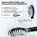 Tristan Auron Double Pack Sonic Toothbrush - 55 000 Vibrations 60-Day Battery 5 Modes Travel Case & 4 Brush Heads - Black & Blue Set - Buy Online on GoSupps.com