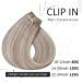 Vivien Clip-In Extensions | Real Remy Hair | Blonde & Platinum #19/60 | 55cm 7PCs 135g 22 Inch - Buy Online on GoSupps.com