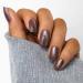 Sethexy Glitter Cat Eye False Nails Art Tips Shine Full Cover Art Design 24Pcs UV Fake Nails for Women and Girls (RosyBrown)