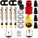 French Presta-Verand Sclaverand Bicycle valves replacement set premium: valve insert valve key valve protection cap auto-valve adapter SV AV attachment tool tool kit tubeless