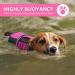 Queenmore Small Dog Life Jacket - Adjustable Pet Vest for Small and Medium Dogs - High Buoyancy & Rescue Handle - Reflective Bands - X-Small Pink - Buy Online on GoSupps.com