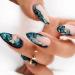 European and American ins style wear-on nail tips green smudge medium-sized water drop-shaped nail stickers fake nails wear-on nail tips 1 count (Pack of 1) - Buy Online on GoSupps.com
