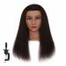 Hairginkgo Mannequin Head 100% Real Hair Manikin Head Styling Hairdresser Training Head Cosmetology Doll Head for Dyeing Cutting Braiding Practice with Clamp Stand (2022B0214) 92022B0214