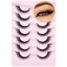 Fox Eye Lashes Natural Look Mink Angel Wing False Eyelashes Wispy Cat Eye L Curl Fluffy Lashes Short Fake Eyelashes by EYDEVRO  15mm Fox Eye - 30A