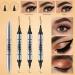  Gkaopi SZS 2 in 1 Eyebrow Pencil with 4 Split Ends Magic 3D Eyebrow Pencil with Eyeliner Durable Waterproof Eyebrow Pencil for Beginners and Professionals - Buy Online on GoSupps.com