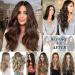 Dark Ash Blonde Clip in Hair Extensions - Long Wavy Full Head - Synthetic Fiber - 4pcs for Women - Buy Online on GoSupps.com