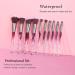 Professional Crystal Handle Makeup Brush Kit | 10-Piece Premium Synthetic Brush Set for Foundation Blush & Concealer | Transparent Shiny Cosmetic Brushes - Buy Online on GoSupps.com