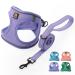 Bella & Pal dog harness Small dogs with a leash step-in dishes made of Air mesh anti-train reflective breathable breastware puppy dishes for small dogs cat dishes lavender XS XS (30-35cm breast scope) lavender