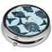 Buy Manatee Animals Calf Round Pill Box | 3 Compartment Portable Medicine Organizer | Mini Decorative Travel Vitamin Holder - Buy Online on GoSupps.com