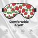 Strawberry Pattern Print Unisex Sleep Eye Mask | Soft Comfort Eye Shade for Travel Yoga & Shift Work - Buy Online on GoSupps.com