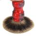 Synthetic Hair Shaving Brush with Red Resin Grip | Barber Salon Tool for Face Hair Cleaning | Best Gifts for Men & Women - Buy Online on GoSupps.com
