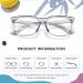 Cyxus Blue Light Filter Glasses - Anti-Blue Light Eyewear for Laptops Smartphones & Tablets - 8082 Bright Gray - Buy Online on GoSupps.com